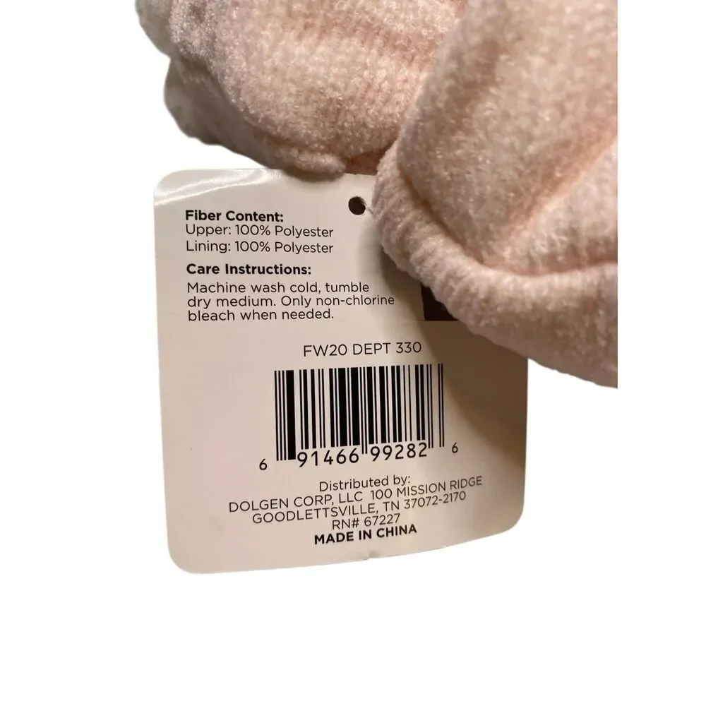 Ladies Slipper Socks Pink Sherpa Lined Cable Knit Non Slip Size 5.5-7.5 Winter